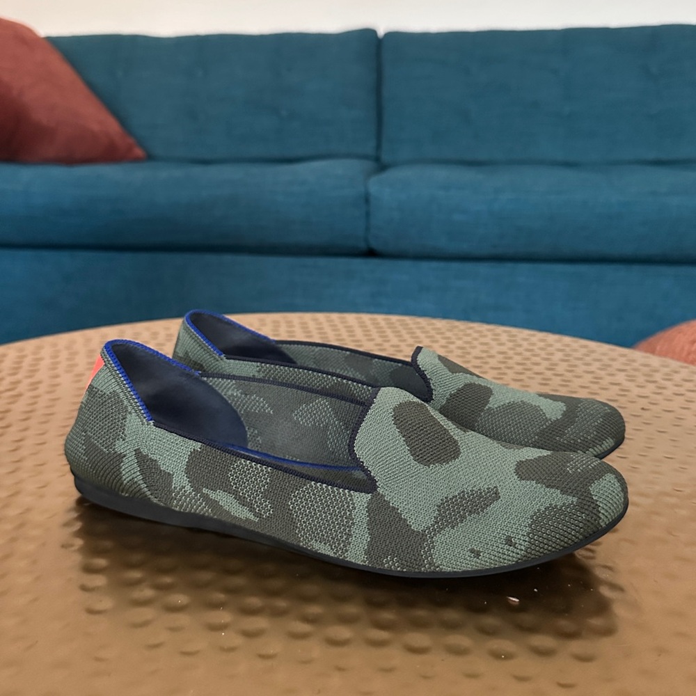 Rothy's Green Camouflage Loafer